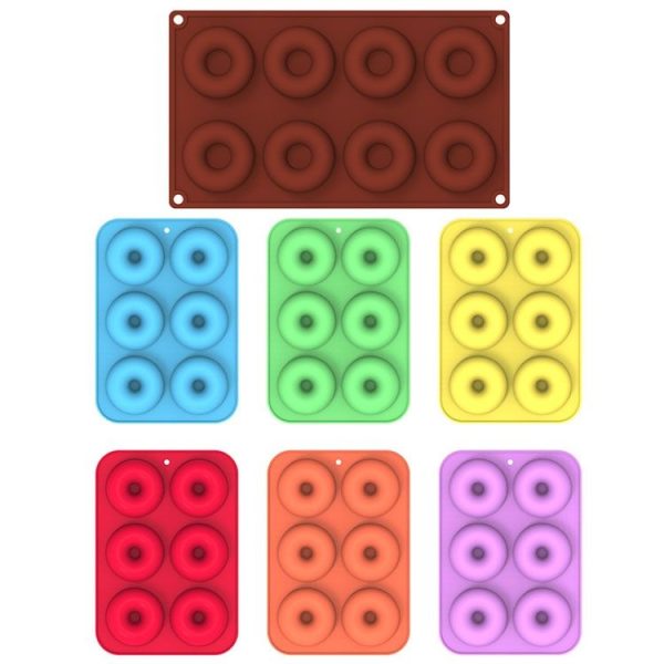 Oven Baking Tools Silicone Cake Donut Mold (6 Even Blue) - Image 2