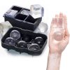 Bar Whiskey Silicone Ice Tray Mold, Specification: 4 Grid Skull (Black) - Image 6
