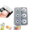 Bar Whiskey Silicone Ice Tray Mold, Specification: 4 Grid Skull (Black) - Image 7