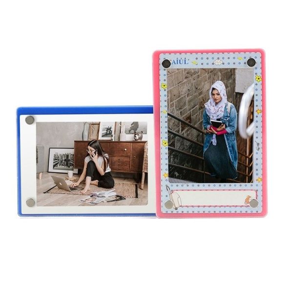 3 Inch Photo Acrylic Photo Frame Refrigerator Magnetic Sticker For Polaroid (Wave Point) - Image 7