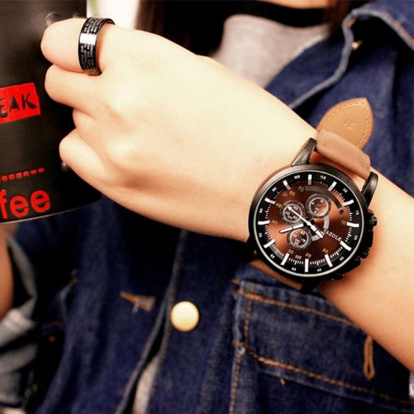 YAZOLE 322 Arabic Numerals Dial Sports Belt Watch Men Luminous Business Quartz Watch (Blue Tray Black Belt) - Image 6