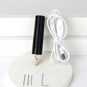 Household Mini Electric Drilling Handheld Jade Polishing Engraving Tool Electric Grinder (Electric Drill+3 Drills+Wrenches)