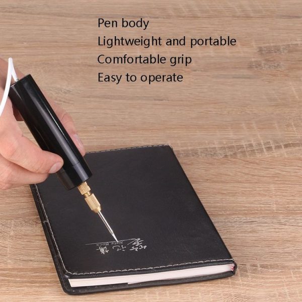 Household Mini Electric Drilling Handheld Jade Polishing Engraving Tool Electric Grinder (Electric Drill+3 Drills+Wrenches) - Image 5
