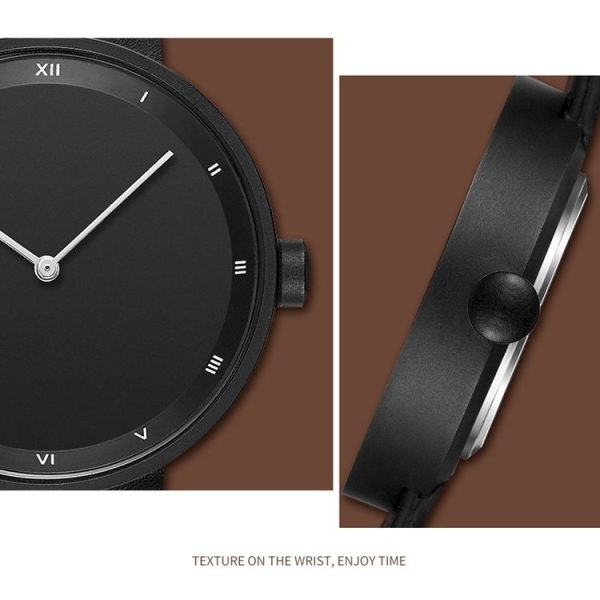 YAZOLE Simple Fashion Quartz Couple Watch (521 Black Shell Black Tray Black Belt) - Image 5