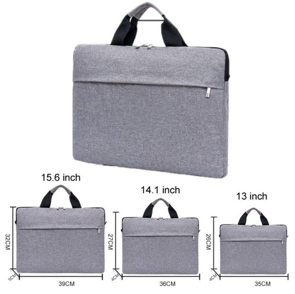 Portable Notebook Bag Multifunctional Waterproof and Wear-Resistant Single Shoulder Computer Bag, Size: 14 inch (Pink) - Image 4