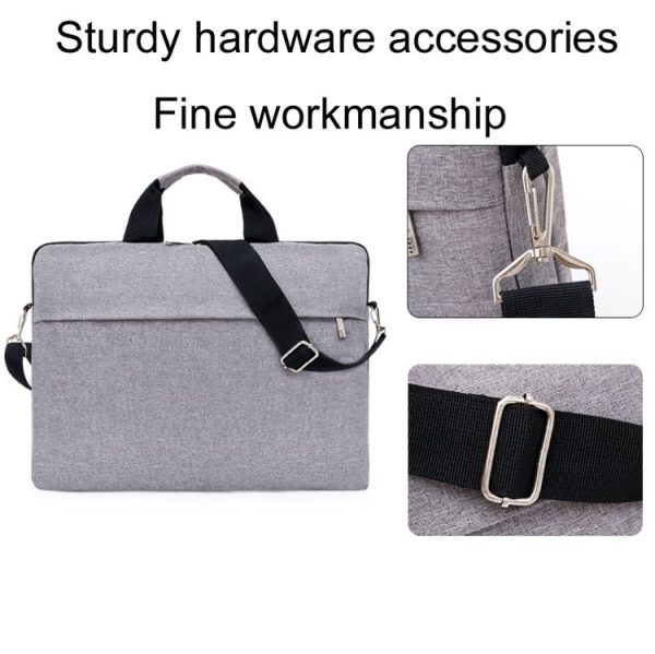 Portable Notebook Bag Multifunctional Waterproof and Wear-Resistant Single Shoulder Computer Bag, Size: 14 inch (Pink) - Image 6