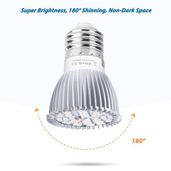 2 PCS LED Plant Growth Lamp Full Spectrum Plant Fill Light Cup, Power: E27 18 Beads - Image 5