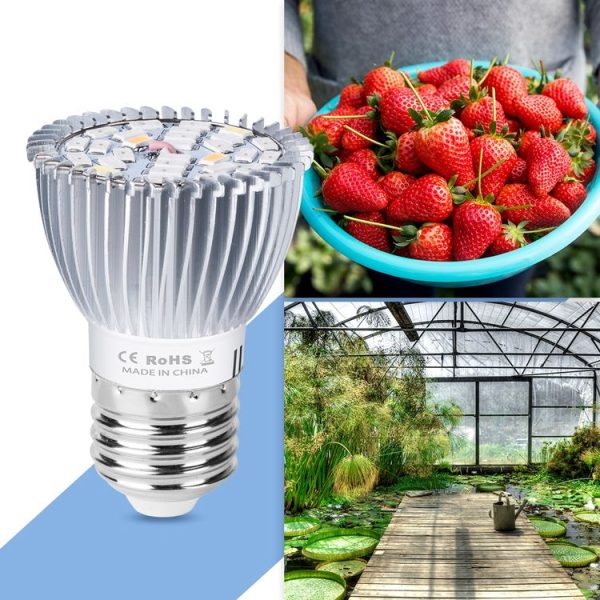 2 PCS LED Plant Growth Lamp Full Spectrum Plant Fill Light Cup, Power: E27 18 Beads - Image 6
