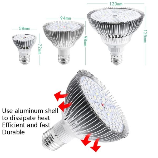LED Plant Growth Lamp Full-Spectral E27 Plant Fill Light, Power: 30W 40 Lamp Beads - Image 2