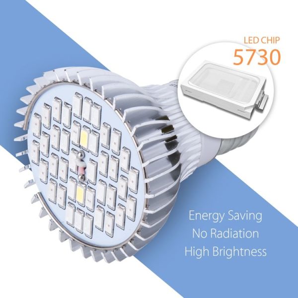 LED Plant Growth Lamp Full-Spectral E27 Plant Fill Light, Power: 30W 40 Lamp Beads - Image 4