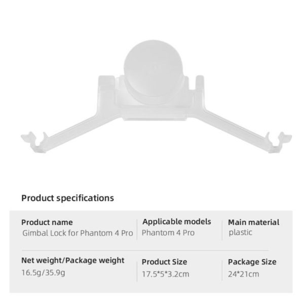 Camera Gimbal Lock Buckle Lock Holder Protection Cover For DJI Phantom 4 Pro - Image 3