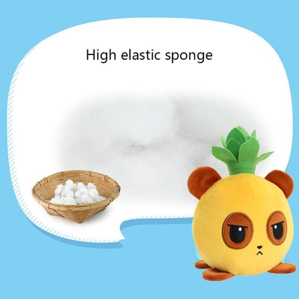 2 PCS Cute Plush Flip Toy Double-Sided Doll (Yellow Pineapple) - Image 3
