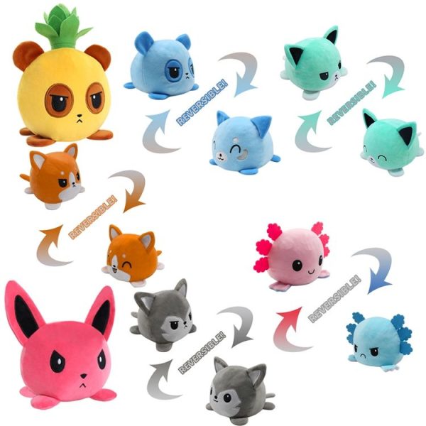 2 PCS Cute Plush Flip Toy Double-Sided Doll (Yellow Pineapple) - Image 5