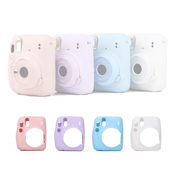 Camera Jelly Color Silicone Protective Cover For Fujifilm Instax mini 11 (Blue) - Image 2
