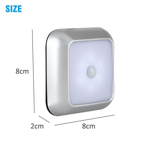 1143 Human Body Sensation Night Light Smart Home Sensing Lights, Light color: Silver Warm Light - Image 3