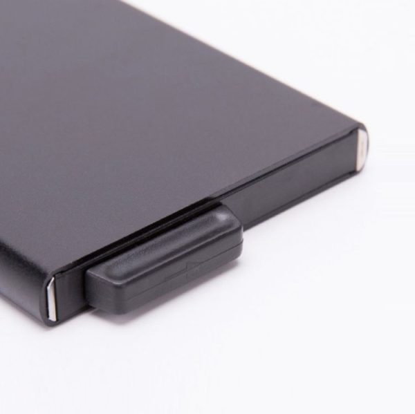 Aluminum Alloy Credit Card Wallet RFID Anti-Theft Multi-Function Automatic Eject Card Box (Silver) - Image 5