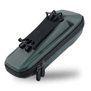 WEST BIKING YP0707263 Bicycle Outdoor Front Beam Bag EVA Hard Shell Phone Bag (Dark Green)