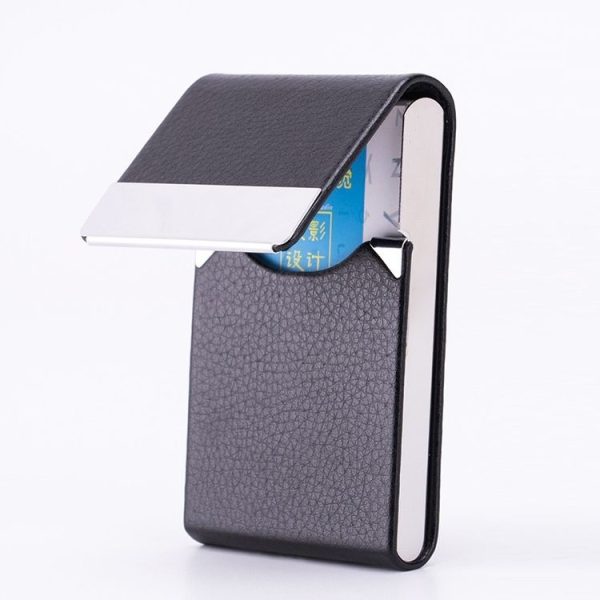 Advertising Business Card Case Business Practical Craft Gift (Woven Coffee) - Image 3