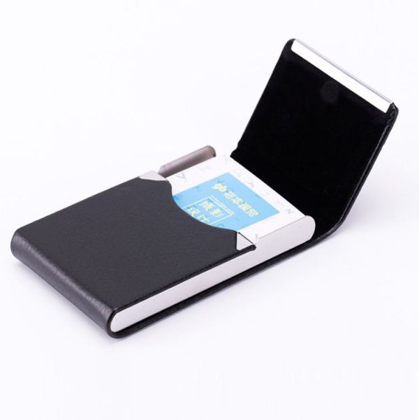 Advertising Business Card Case Business Practical Craft Gift (Woven Coffee) - Image 4