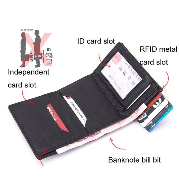 RFID Anti-Theft Aluminum Alloy Card Case (Mad Horse Blue) - Image 3