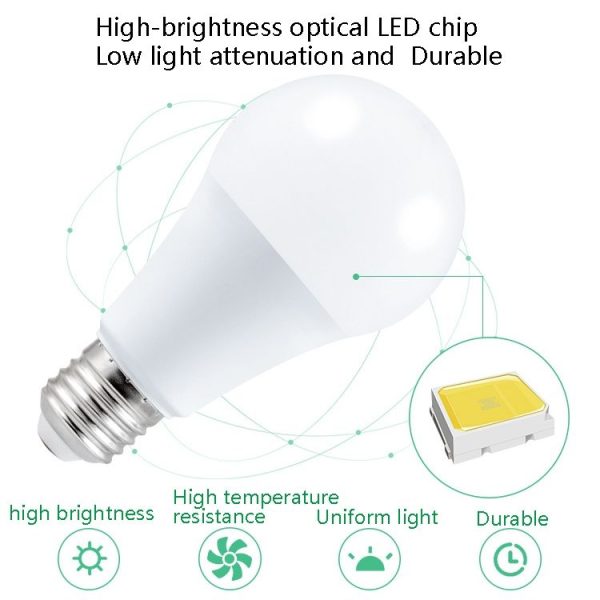 2 PCS 5W Smart Remote Control RGB Bulb Light 16 Color Lamp (Warm White) - Image 4