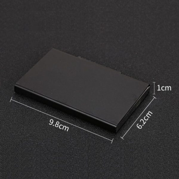 RFID Anti-Theft And Anti-Magnetic Aluminum Alloy Credit Card Case (Black) - Image 3