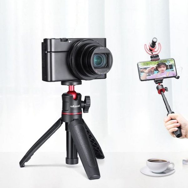 Ulanzi MT-08 Foldable Desktop Vlogging Tripod Holder Selfie Monopod Stick Live Bracket (Black Red) - Image 6