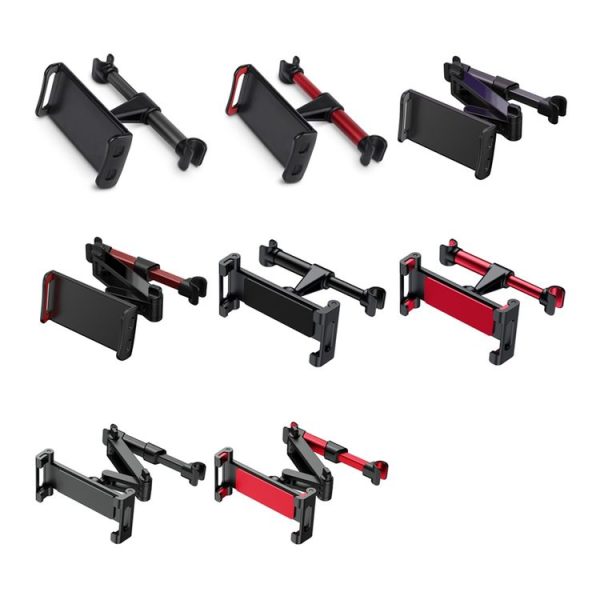 Car Seat Telescopic Bracket Car Rear Pillow Mobile Phone Bracket, Colour: 06 Upgrade Version Red - Image 2