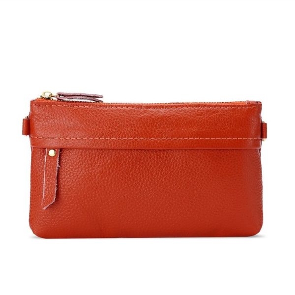 Ladies One-Shoulder Diagonal Mobile Phone Coin Purse (Orange)
