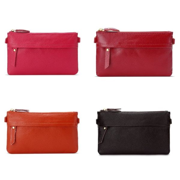 Ladies One-Shoulder Diagonal Mobile Phone Coin Purse (Orange) - Image 2
