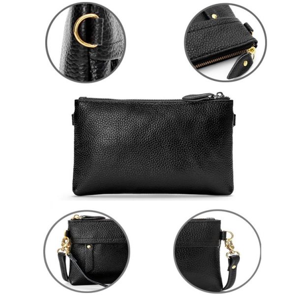 Ladies One-Shoulder Diagonal Mobile Phone Coin Purse (Orange) - Image 5