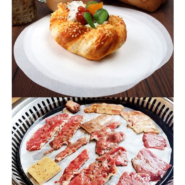 1 Set Double-Sided Silicone Oil Baking Paper Cake Biscuit Pizza Tray Non-Stick Greaseproof Paper (Diameter 12cm) - Image 5