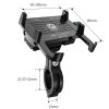 Kewig M6-S 12V Motorcycle Waterproof Aluminum Alloy Mobile Phone Bracket With QC3.0 Fast Charging (Black) - Image 3