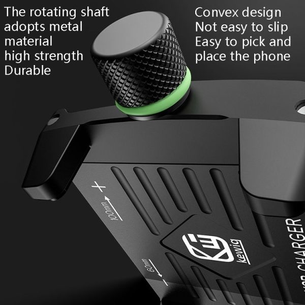 Kewig M6-S 12V Motorcycle Waterproof Aluminum Alloy Mobile Phone Bracket With QC3.0 Fast Charging (Black) - Image 5