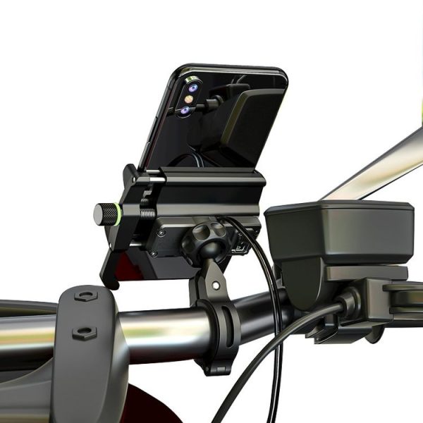 Kewig M6-S 12V Motorcycle Waterproof Aluminum Alloy Mobile Phone Bracket With QC3.0 Fast Charging (Black) - Image 7