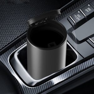 BEN.JACK Car Trash Can Multi-Function Storage Box In Car (Deep Gray With 35 Garbage Bags)