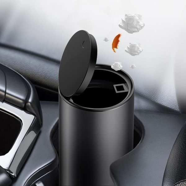 BEN.JACK Car Trash Can Multi-Function Storage Box In Car (Deep Gray With 35 Garbage Bags) - Image 6