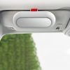 Car Glasses Case Multi-Function Automobile Inner Visor Storage Card (White)