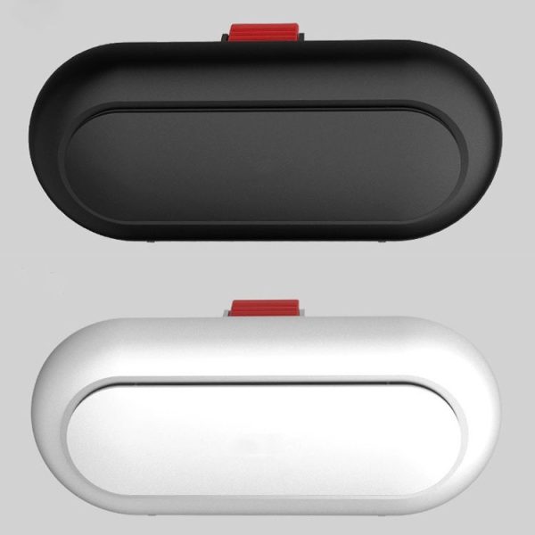 Car Glasses Case Multi-Function Automobile Inner Visor Storage Card (White) - Image 2
