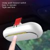 Car Glasses Case Multi-Function Automobile Inner Visor Storage Card (White) - Image 7