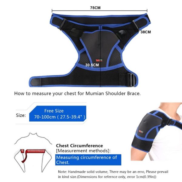 G06 Four-Direction Adjustable Pressure And Breathable Shoulder Pad Sports Protective Gear, Style: Airbag Version M (Black Blue) - Image 3