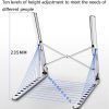 Oatsbasf V01 Portable Metal Laptop Cooling Bracket Aluminum Alloy Folding Adjustable Lifting Stand (Silver) - Image 3
