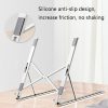 Oatsbasf V01 Portable Metal Laptop Cooling Bracket Aluminum Alloy Folding Adjustable Lifting Stand (Silver) - Image 5