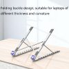Oatsbasf V01 Portable Metal Laptop Cooling Bracket Aluminum Alloy Folding Adjustable Lifting Stand (Silver) - Image 6