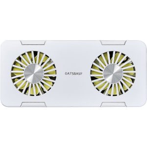 Oatsbasf PF-145 Laptop Bracket Double Fan Cooling Bracket (White)