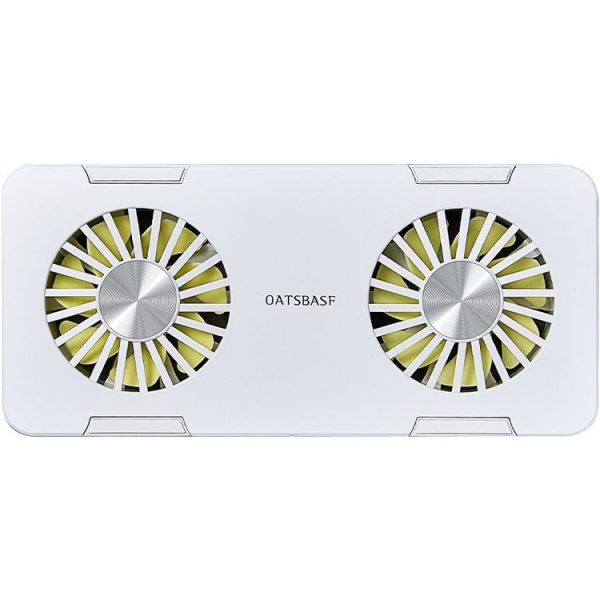 Oatsbasf PF-145 Laptop Bracket Double Fan Cooling Bracket (White)