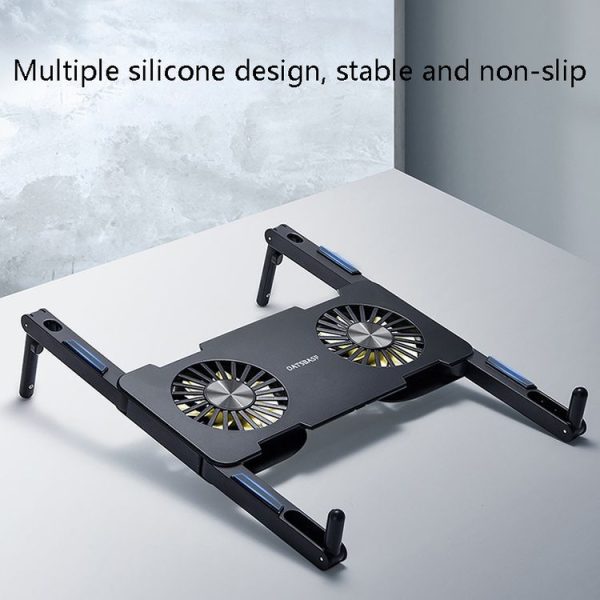 Oatsbasf PF-145 Laptop Bracket Double Fan Cooling Bracket (White) - Image 4