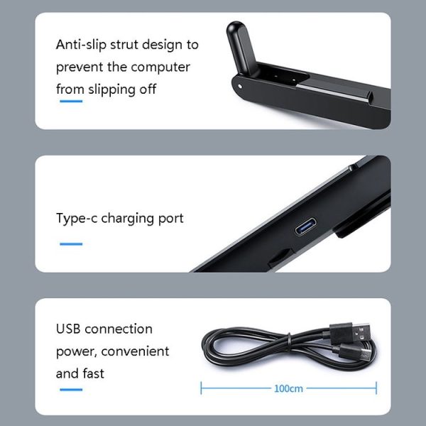 Oatsbasf PF-145 Laptop Bracket Double Fan Cooling Bracket (White) - Image 5
