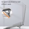 Oatsbasf 03488 Six Files Free Adjustment Notebook Bracket Portable Folding Stable Cooling Bracket (Black) - Image 4