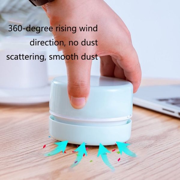 Desktop Keyboard Vacuum Cleaner Mini Portable Household Rubber Confetti Cleaner (Blue) - Image 6